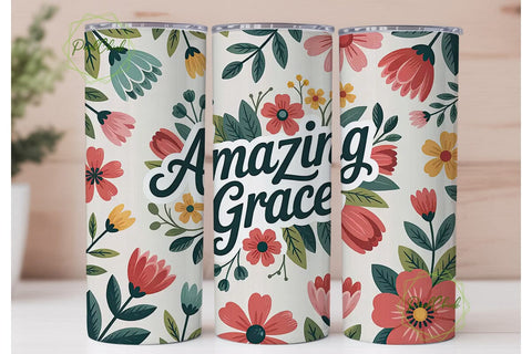 Amazing Grace 20oz Tumbler Wrap Sublimation PixelChick 