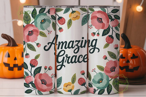 Amazing Grace 20oz Tumbler Wrap Sublimation PixelChick 