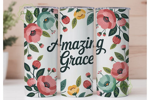 Amazing Grace 20oz Tumbler Wrap Sublimation PixelChick 