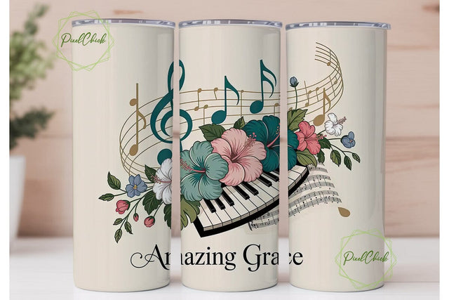 Amazing Grace 20oz Tumbler Wrap Sublimation PixelChick 