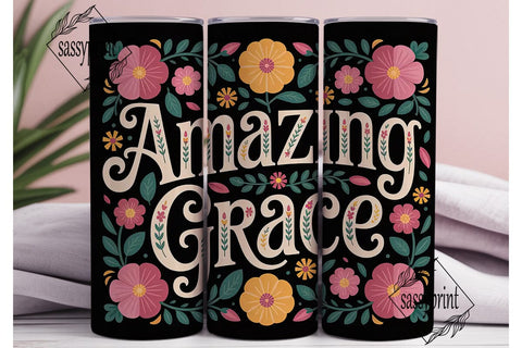 Amazing Grace 20oz Tumbler Wrap Sublimation sassyprint 