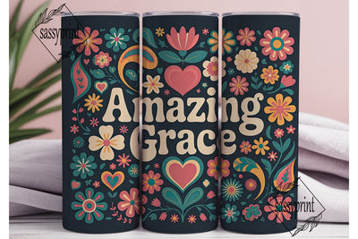 Amazing Grace 20oz Tumbler Wrap Sublimation sassyprint 