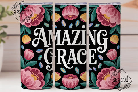 Amazing Grace 20oz Tumbler Wrap Sublimation sassyprint 