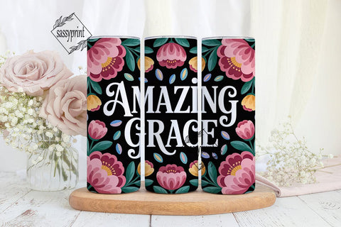 Amazing Grace 20oz Tumbler Wrap Sublimation sassyprint 