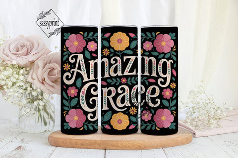Amazing Grace 20oz Tumbler Wrap Sublimation sassyprint 