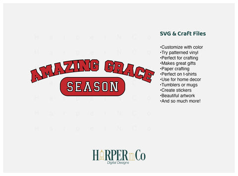 Amazing Grace Season SVG PNG Cut EPS File SVG HarperNCo 