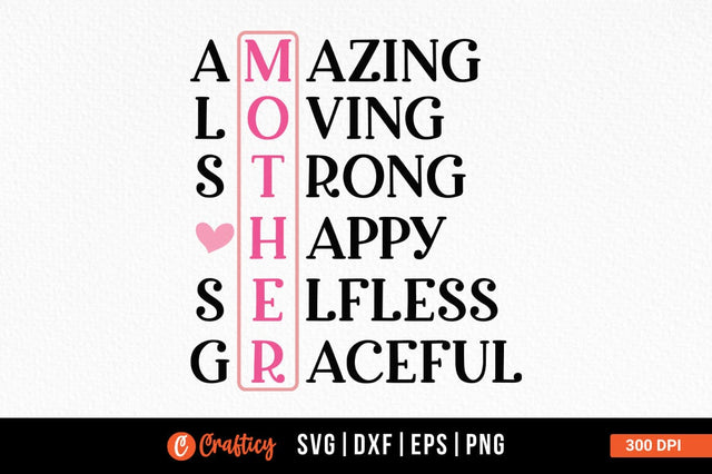 Amazing loving strong happy selfless graceful SVG Design SVG Designangry 