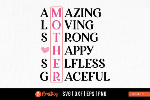 Amazing loving strong happy selfless graceful SVG Design SVG Designangry 