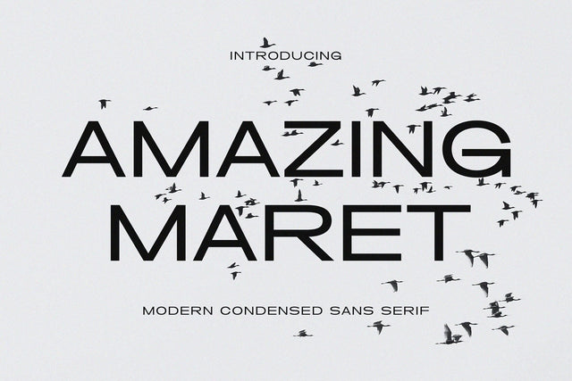 Amazing Maret - Modern Condensed Sans Serif Font studioalmeera 