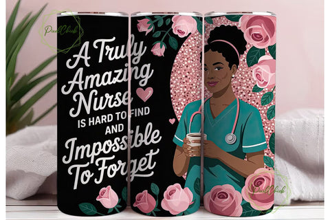 Amazing Nurse 20oz Tumbler Wrap Sublimation PixelChick 