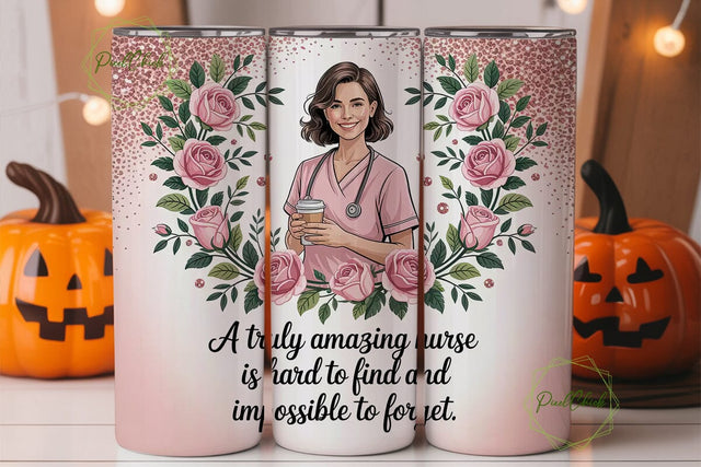 Amazing Nurse 20oz Tumbler Wrap Sublimation PixelChick 