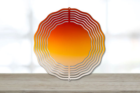 Amber Ombre Round Coaster Wind Spinner Bundle Sublimation Regulrcrative 