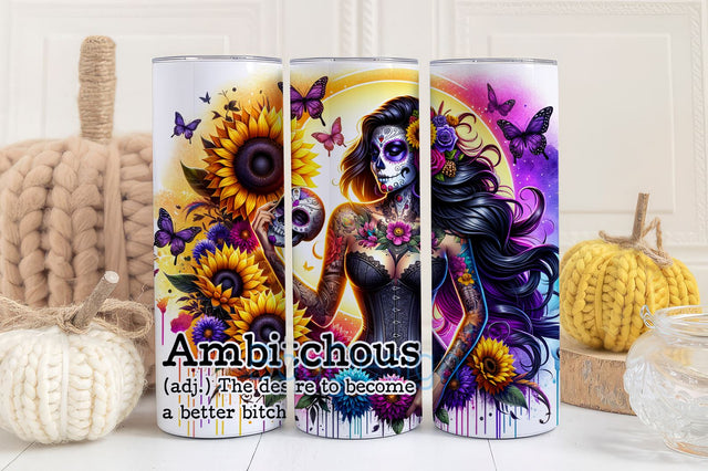 Ambitchous 20 oz Skinny Tumbler Sublimation Designs Digital Download PNG Sublimation BouDesign 