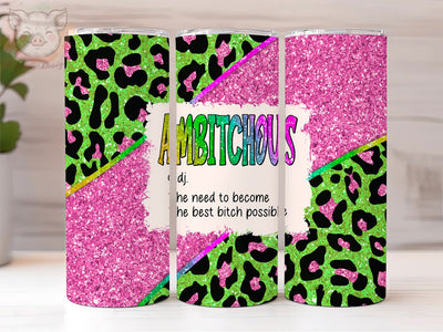 Ambitchous Bitchy Mom 20oz Tumbler Png, Sublimation Design, Sarcastic Tumbler Png, Digital Download PNG Sublimation Lara' s Designs 