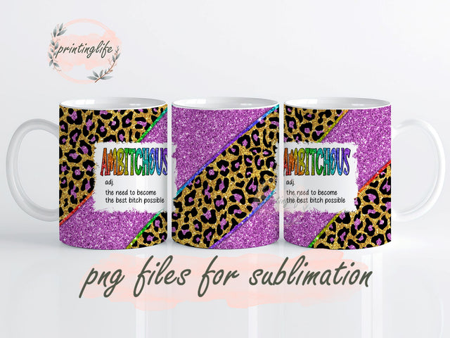 Ambitchous Sublimation Designs Digital Download PNG Mom Digital Design Download Mug Wrap Design, Mug Design PNG Sublimation PrintingLife 