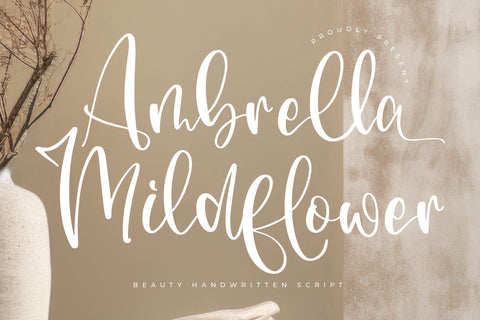 Ambrella Mildflower - Beauty Handwritten Font Font Letterena Studios 