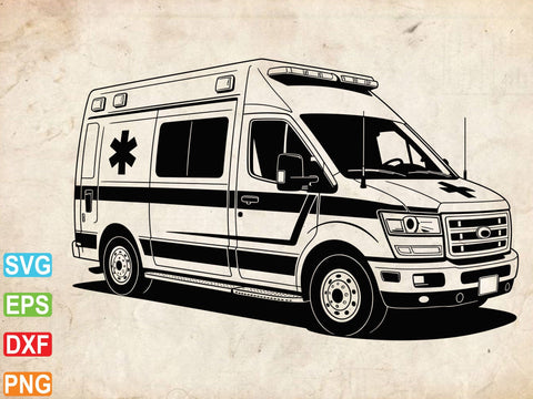 Ambulance SVG, Ambulance Silhouette, Ambulance Cut Files SVG Creativeart88 