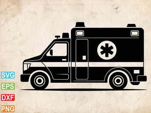 Ambulance SVG, Ambulance Silhouette, Ambulance Cut Files SVG Creativeart88 