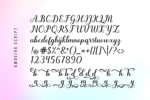 Amdeira Script Font gatype 