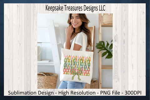 Amen Cross Brushstroke, Inspirational T-Shirt Design, Boho Sublimation PNG Design, Digital Download Sublimation Keepsake Treasures Designs LLC. 