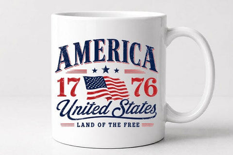 America 1776 Flag PNG Vintage Patriotic Sublimation Digital Download SVG BillahCrafts 