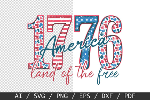 America 1776 SVG, Land of the Free SVG, 4th of July SVG PNG SVG SVG Studio 