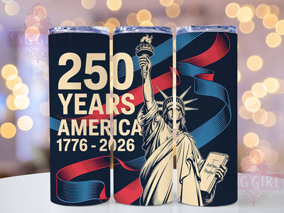 America 250 Liberty 20oz Tumbler, Statue of Liberty Wrap, Patriotic USA Design, Independence Anniversary Wrap, Sublimation Wrap, 20oz Tumbler Design, PNG Tumbler Wrap Sublimation SvggirlplusArt 