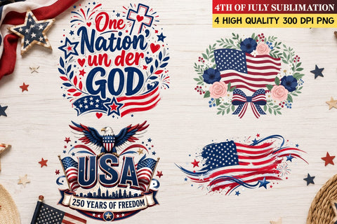 America 250, Patriotic USA Clipart Bundle, 4th of July PNG, Vintage Americana Design, Peace Love America, Sweet Land of the Free, Eagle Graphic, Est 1776, Independence Day Sublimation, Red White Blue Art Pack Sublimation BlackCatsMedia 