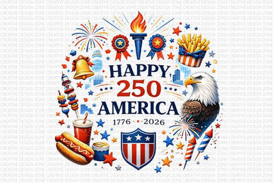America 250 PNG | 1776 2026 Patriotic Anniversary Sublimation PNG SVG BillahCrafts 