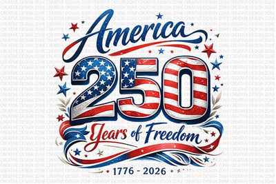 America 250 PNG | 250 Years of Freedom Sublimation PNG Digital Download SVG BillahCrafts 