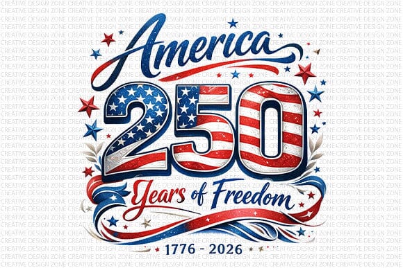 America 250 PNG | 250 Years of Freedom Sublimation PNG Digital Download SVG BillahCrafts 