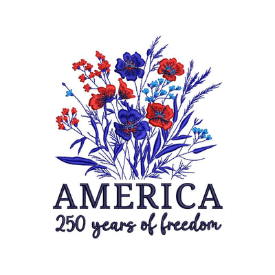 America 250 Years of Freedom Patriotic Machine Embroidery Design, 3 sizes, Instant Download Embroidery/Applique DESIGNS Nino Nadaraia 