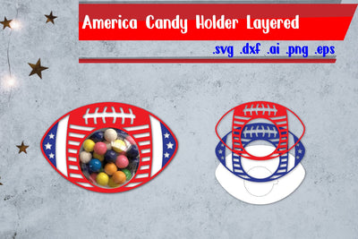 America Candy Holder | Patriotic Candy Holder 3D Paper zafrans studio 
