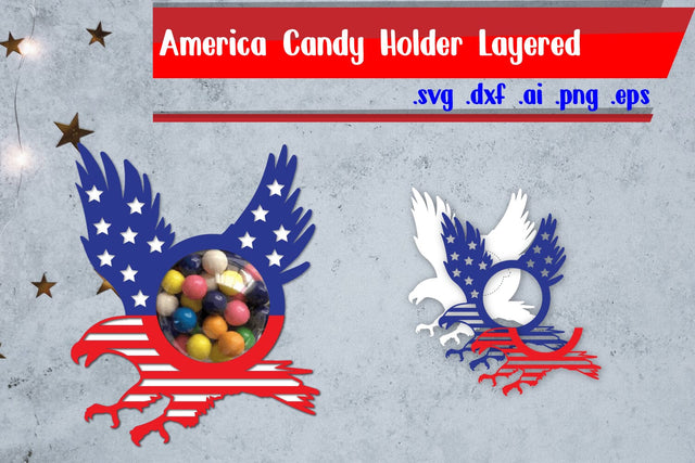 America Candy Holder | Patriotic Candy Holder 3D Paper zafrans studio 