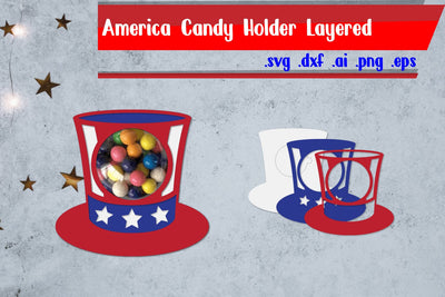 America Candy Holder | Patriotic Candy Holder 3D Paper zafrans studio 