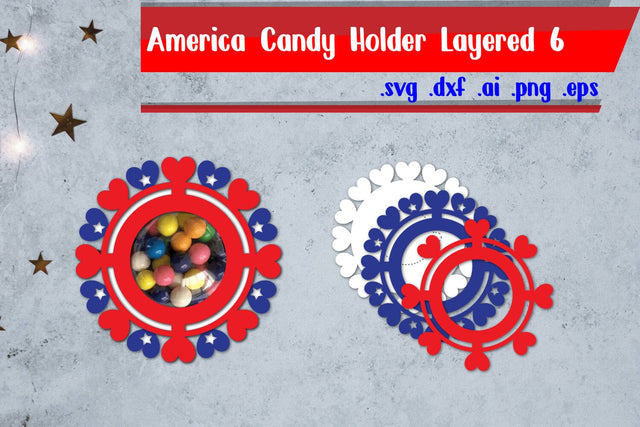 America Candy Holder | Patriotic Candy Holder SVG zafrans studio 