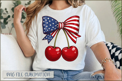 America Cherry Coquette Bow PNG Sublimation Shetara Begum 