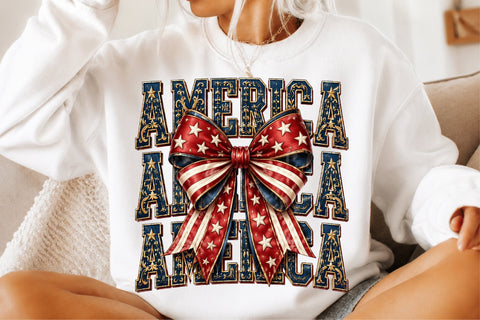 America Coquette Bow PNG Sublimation designmaster24 