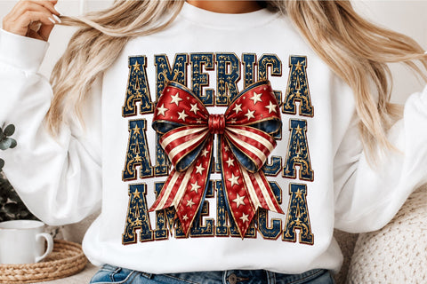 America Coquette Bow PNG Sublimation designmaster24 