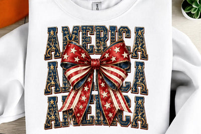 America Coquette Bow PNG Sublimation designmaster24 