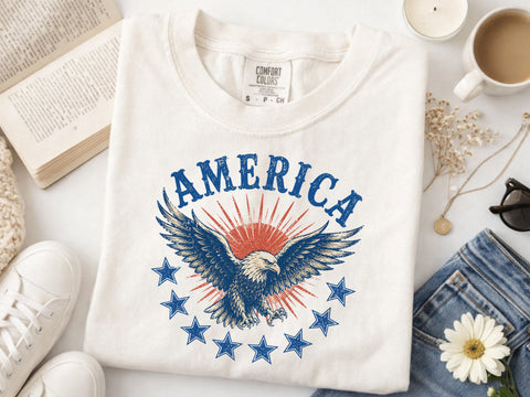 America Eagle with Stars USA Png SVG DesignDestine 