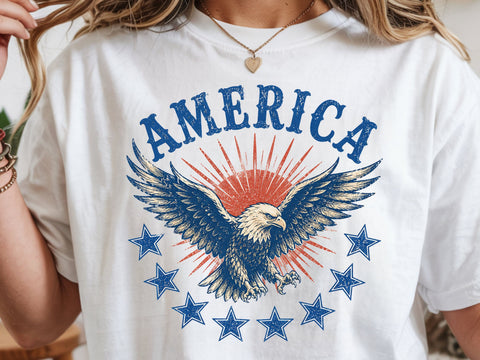 America Eagle with Stars USA Png SVG DesignDestine 