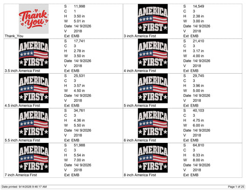 America First Embroidery Design – Patriotic USA Flag Machine Embroidery File, American Stars Red White Blue Design Embroidery/Applique DESIGNS PatternFeed8 