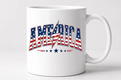 America Flag Lettering PNG Patriotic USA Pride Digital Download SVG BillahCrafts 