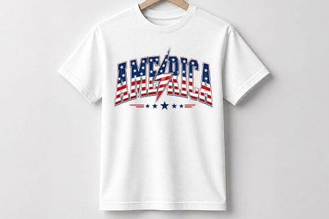 America Flag Lettering PNG Patriotic USA Pride Digital Download SVG BillahCrafts 
