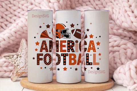 America Football 20oz Tumbler Wrap Sublimation DesignSVG 