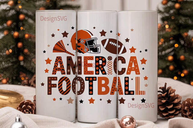 America Football 20oz Tumbler Wrap Sublimation DesignSVG 