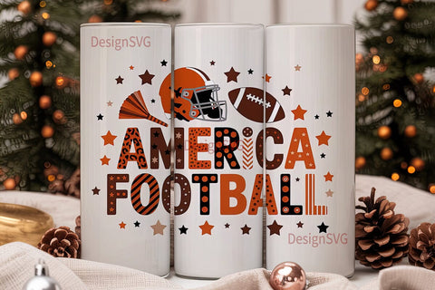 America Football 20oz Tumbler Wrap Sublimation DesignSVG 
