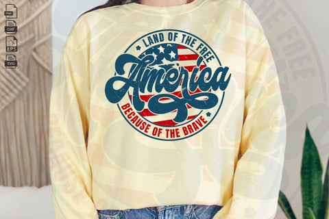 America Land Of The Free SVG, 4th of July, Patriotic Design SVG DesignDestine 