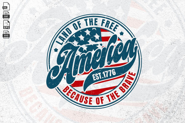 America Land Of The Free SVG, 4th of July, Patriotic Design SVG DesignDestine 